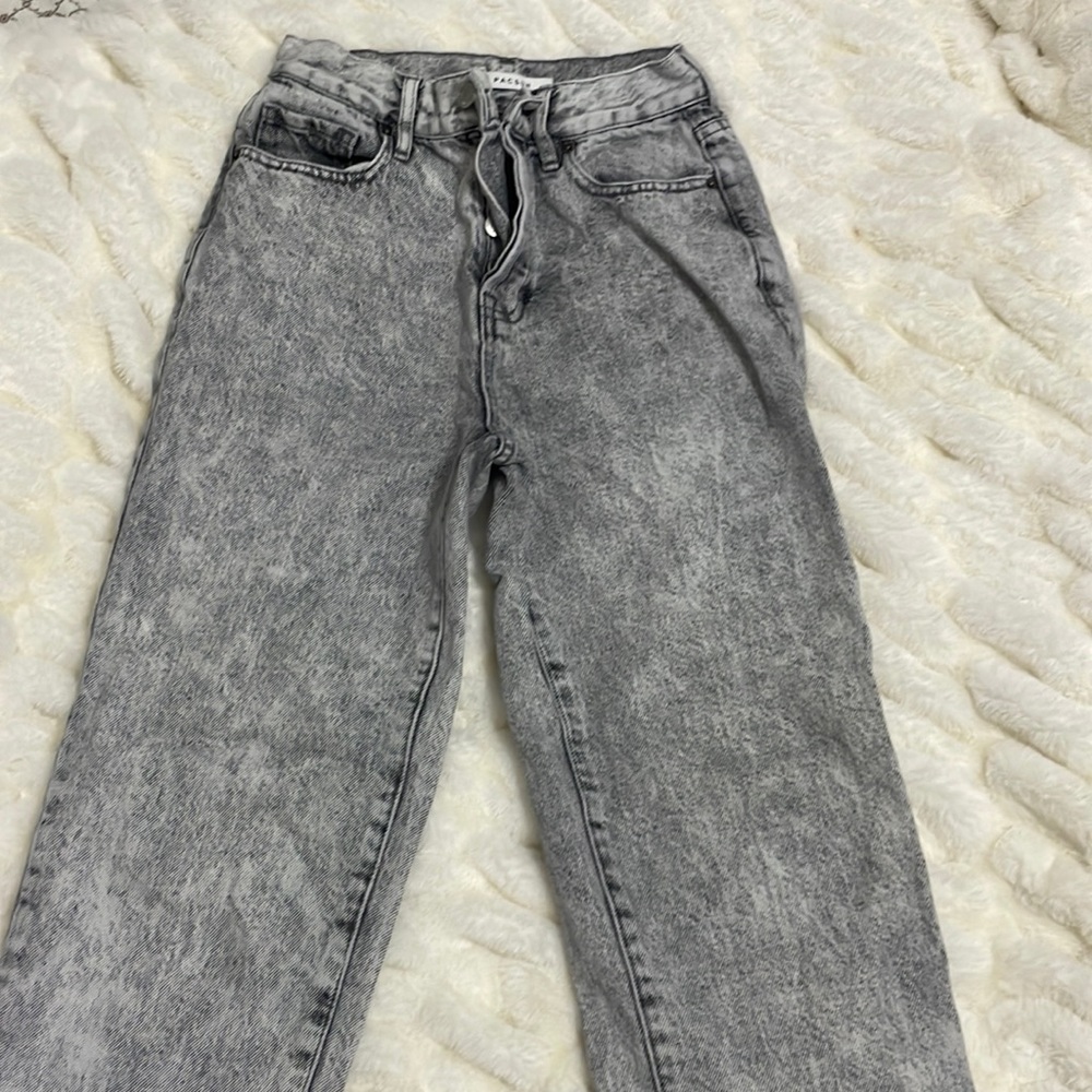 Black Wash Mom Jeans
